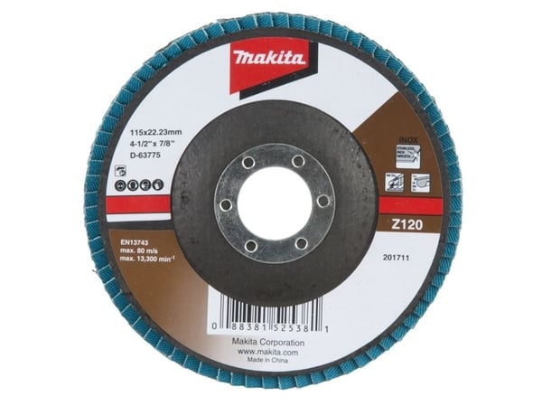 Makita D-63775, Slipeskive, Flatt senter, Makita, 2,22 cm, 11,5 cm, 80 m/s