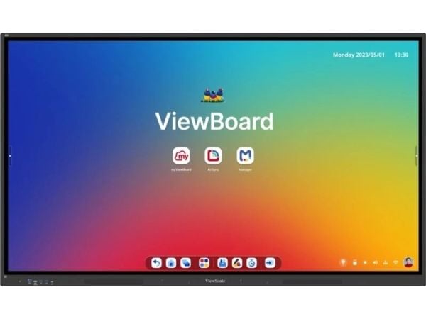 Viewsonic IFP7534, 190,5 cm (75"), 1650,24 x 942,01 mm, 450 cd/m², 1,07 milliarder farger, 3840 x 2160 piksler, TFT-LCD