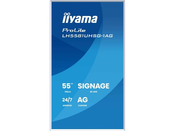 iiyama ProLite LH6581UHSG-1AG - 65" Diagonalklasse (64.5" synlig) LED-bakgrunnsbelyst LCD-skjerm - intelligent skilting - med innebygd SoC-mediespi...