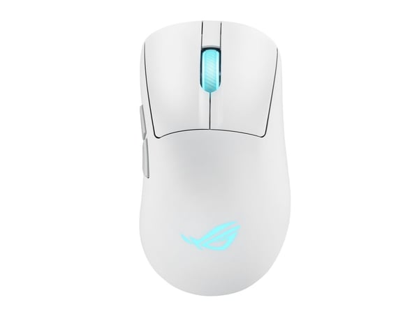 ASUS ROG Keris II Origin - Mus - ergonomisk - optisk - 7 knapper - trådløs, kablet - 2.4 GHz, USB 2.0, Bluetooth 5.1 - USB ROG Omni trådløs mottake...