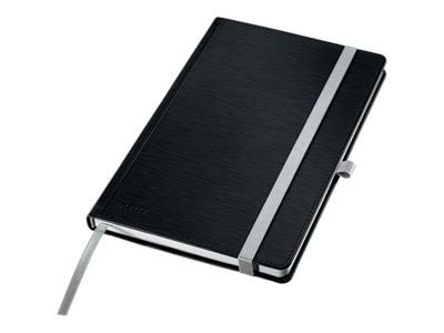 Leitz Style - Notisbok - eskebundet - A5 (145 x 210 mm) - 80 ark / 160 sider - elfenbenspapir - vanlig - satengsvart omslag