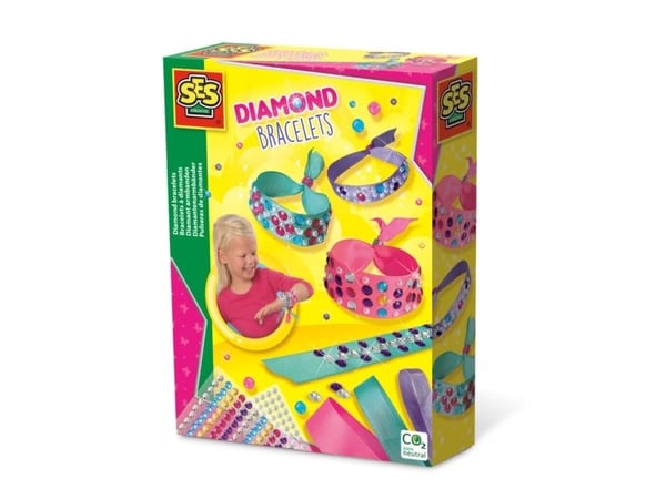 SES Creative 14746, Smykkesett til å lage armbånd for barn, 3 år, Flerfarget