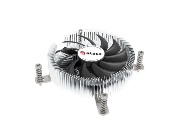 Akasa - Prosessorkjøler - ekstra sikker, lavprofil, aluminium, tynn mini-ITX, med kobberkjerne - (for: LGA1700) - aluminium og kobber - 75 mm