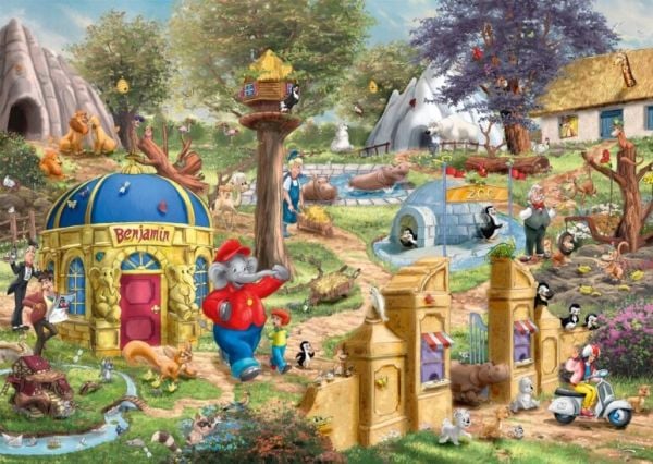 Thomas Kinkade Studios: Benjamin Blümchen, Päivä Neustadtin eläintarhassa(1000 kpl)