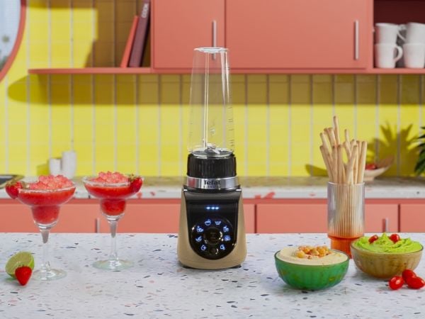 Tefal Blend Up BL190AF0, Bord juicepresse, 0,85 l, Pulsfunksjon, Isknusing, 1000 W, Beige, Svart, Gjennomsiktig