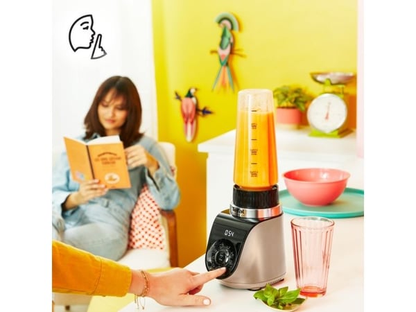 Tefal Blend Up BL190AF0, Bord juicepresse, 0,85 l, Pulsfunksjon, Isknusing, 1000 W, Beige, Svart, Gjennomsiktig