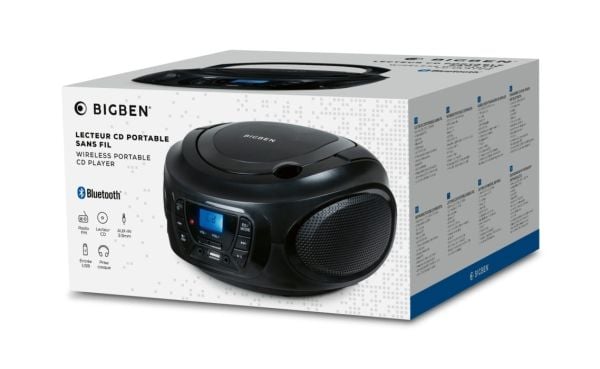 Bigben Interactive CD62, Sort, Bærbar CD-spiller