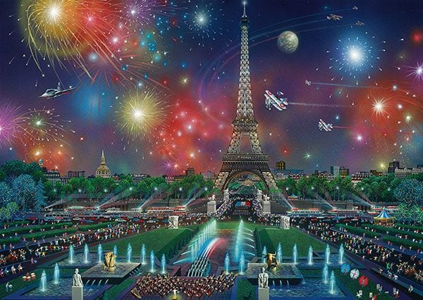 Schmidt Spiele Puzzle 1000 Fajerwerki nad Wieżą Eiffla G3