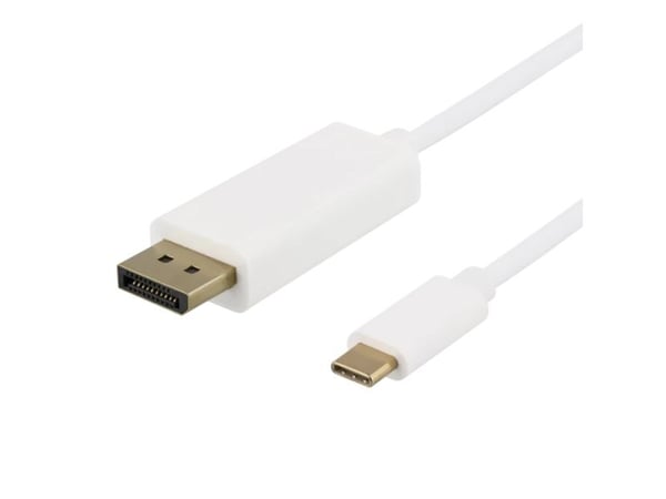 DELTACO - Adapterkabel - 24 pin USB-C (hane) till DisplayPort (hane) - DisplayPort 1.2 - 2 m - aktiv, stöd för 1080p, 4K60Hz UHD-stöd, upp till 21,...