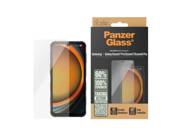PanzerGlass ® Screen Protector Samsung Galaxy Xcover7 Pro | Xcover7 | Xcover6 Pro | Ultra-Wide Fit, Samsung, Samsung - Galaxy XCover7 Pro 5G, Samsu...