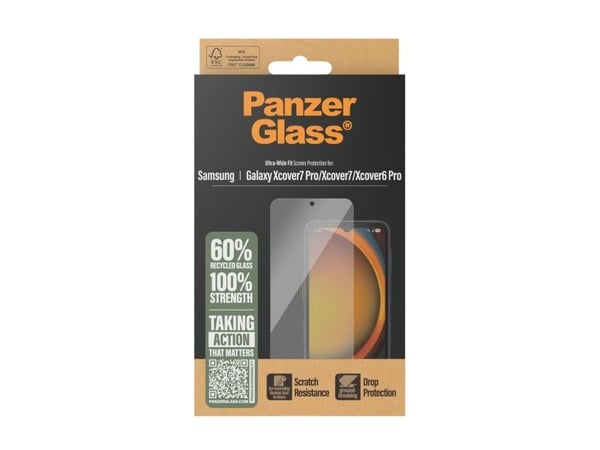 PanzerGlass ® Screen Protector Samsung Galaxy Xcover7 Pro | Xcover7 | Xcover6 Pro | Ultra-Wide Fit, Samsung, Samsung - Galaxy XCover7 Pro 5G, Samsu...