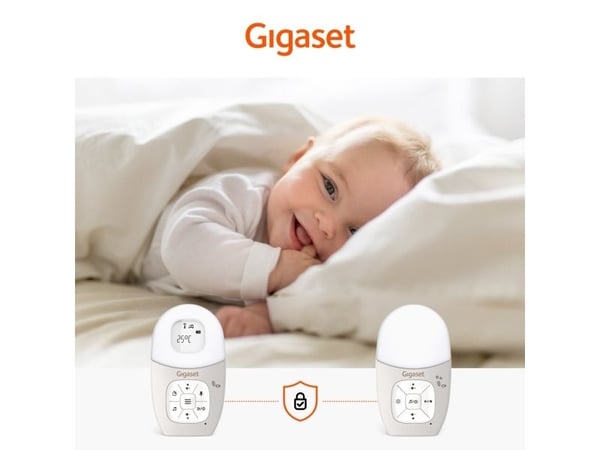Gigaset BABY 100 Audio, DECT-babytelefon, 300 m, 50 m, 300 m, Grå, Hvit, LCD