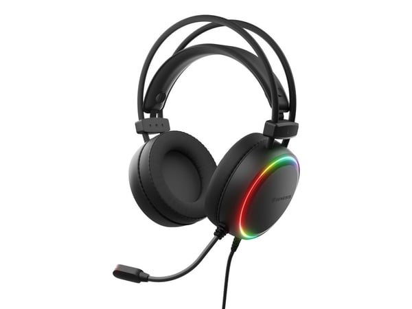 Genesis Neon 613 - 2. generasjon - hodesett - full størrelse - kablet - 3,5 mm jakk, USB-A - svart