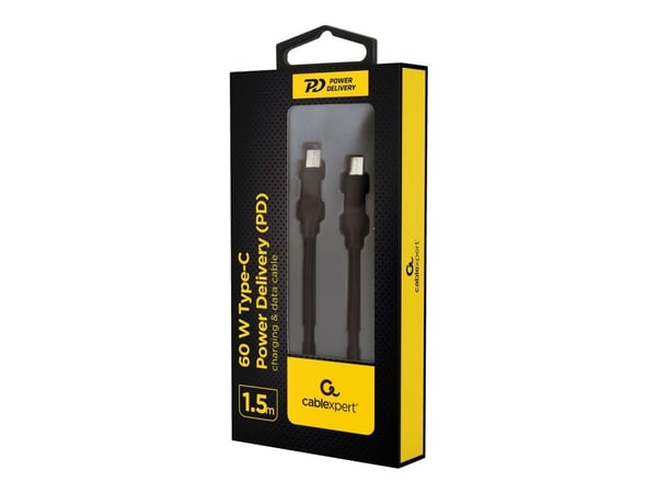 Cablexpert - USB-kabel - USB-C (hann) til USB-C (hann) - USB 2.0 - 1.5 m - USB Power Delivery (60W)
