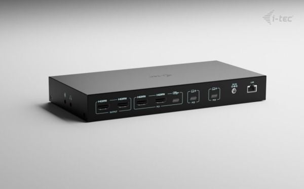 i-Tec - Dokkingstasjon - USB-C / USB4 / Thunderbolt 3 / Thunderbolt 4 / Thunderbolt 5 - 2 x HDMI, 2 x USB-C - 1GbE - 180 watt - Europa