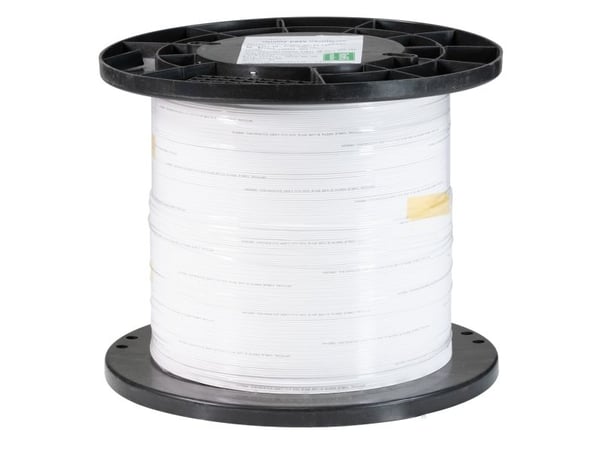 MDIC LSZH 2x9/125 hvit G.657A1 FTTH enkeltmodus, 2,0 x 3,1 mm, 750 m boks (56204.3)