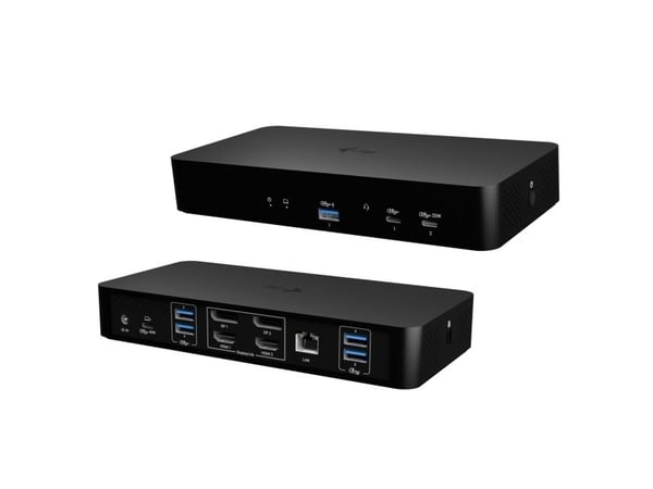 i-Tec - Dokkingstasjon - USB-C / USB4 / Thunderbolt 3 / Thunderbolt 4 / Thunderbolt 5 /USB-A - 2 x HDMI, 2 x DP - 1GbE - 135 watt - Europa