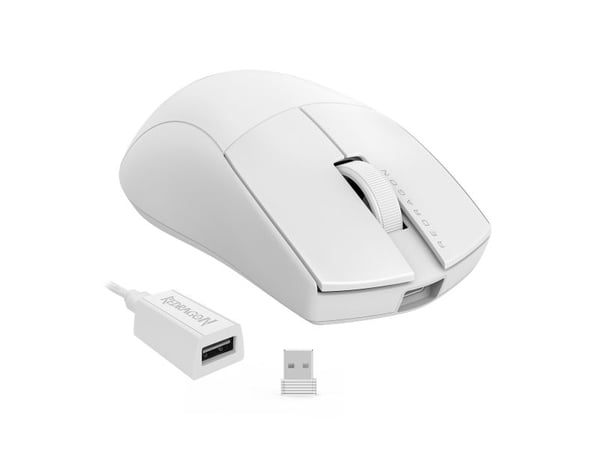 REDRAGON M916W-LIT-1K, RF Wireless + Bluetooth + USB Type-C, Valkoinen