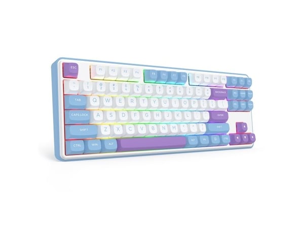 REDRAGON K707WBP-RGB-PRO StarBlade, Koblet med ledninger (ikke trådløs), USB, Mekanisk nøkkelbryter, Blå, Hvit