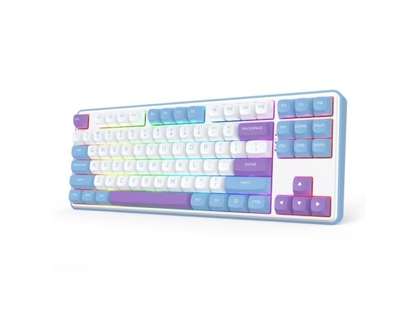 REDRAGON K707WBP-RGB-PRO StarBlade, Koblet med ledninger (ikke trådløs), USB, Mekanisk nøkkelbryter, Blå, Hvit