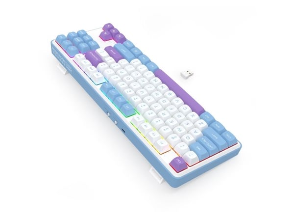 REDRAGON K707WBP-RGB-PRO StarBlade, Koblet med ledninger (ikke trådløs), USB, Mekanisk nøkkelbryter, Blå, Hvit