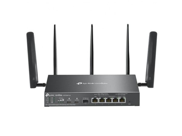 TP-Link Omada ER706WP-4G, Dobbelbånd (2.4 GHz / 5 GHz), Ethernet/bredbåndsforbindelse, 4G, Svart, Skrivebord/stolperuter