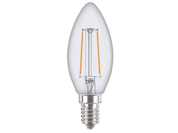 LED-pære standard B35, hvit, E14, 4,9 W, 470 lm