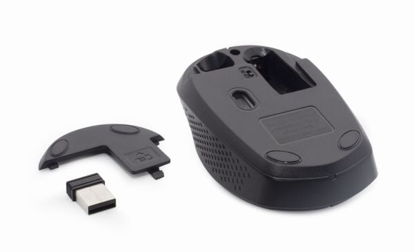 Gembird KBS-ECLIPSE-M500-PT, Trådløs, RF kabel-fri, Sakseformet tastebryter, QWERTY, LED, Grå