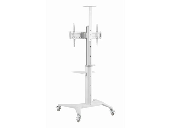 Gembird - Vogn - for TV - with caster wheels - aluminium - hvit - skjermstørrelse: 37"-70"