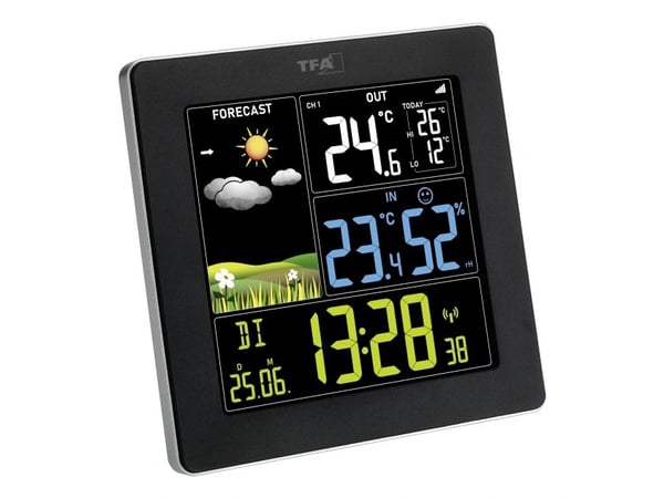 TFA-Dostmann Sun 2, Sort, Inne hygrometer, Inne Termometer, Utendørs Fuktighetsmåler, Utendørs Barometer, Hygrometer, Termometer, Hygrometer, Termo...