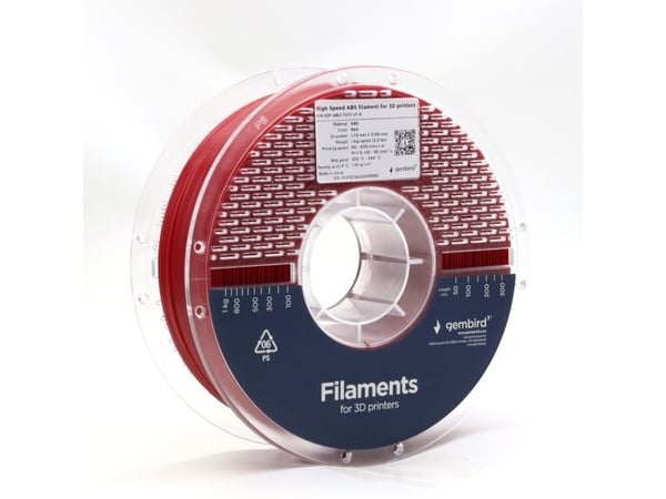 Gembird 3DP-ABS1.75HY-01-R, 1 kpl, 1 kg