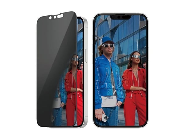 PanzerGlass Privacy Ultra-Wide Fit Displaybeskyttelsesglas Apple iPhone 13, iPhone 13 Pro, iPhone 14, iPhone 16e 1 stk antibakteriel, Anti-Fingerpr...