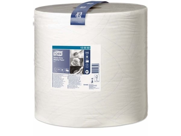 Aftørringspapir Tork W1 kraftig hvid 2-lags 340m