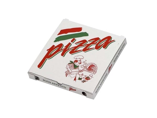 Pizzaæske,300x300x30mm Bølgepap, hvid, pakke a 100 stk Fødevaregodkendt