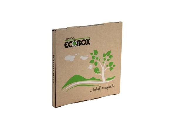 Pizzaæske, Ecobox,290x290x30mm Bølgepap, brun, pakke a 100 stk Fødevaregodkendt