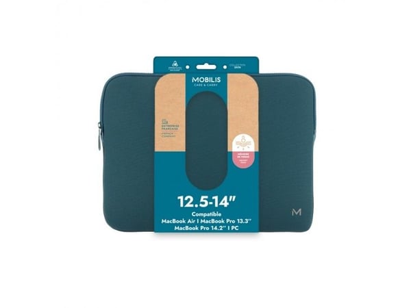 Mobilis Skin - Notebookhylster - minneskum - 12.5" - 14" - prøyssisk blå, grå