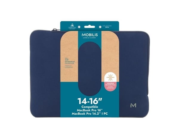 Mobilis Skin - Notebookhylster - 14" - 16" - navy blue & gray