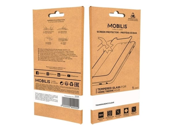 Mobilis - Skjermbeskyttelse for mobiltelefon - glass - blank