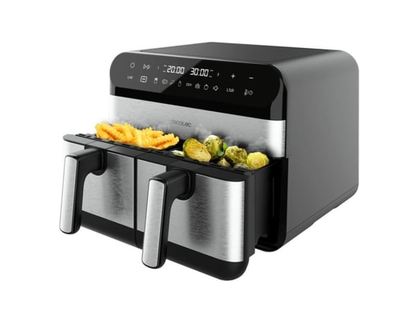 Cecotec Cecofry Advance 9000 - Dobbel luftfrityr - 9 liter - 2.8 kW - inox