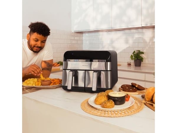 Cecotec Cecofry Advance 9000 - Dobbel luftfrityr - 9 liter - 2.8 kW - inox