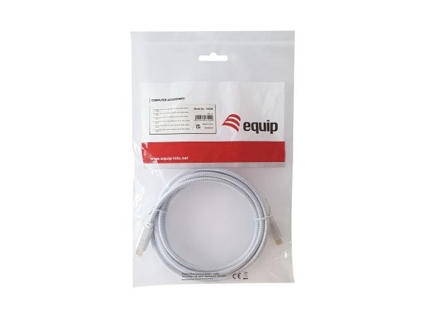 Equip 128360, 3 m, USB C, USB C, USB 3.2 Gen 2 (3.1 Gen 2), 10 Gbit/s, Hvit