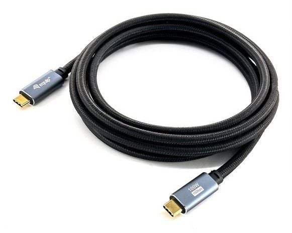 Equip 128359, 3 m, USB C, USB C, USB 3.2 Gen 2 (3.1 Gen 2), 10 Gbit/s, Sort