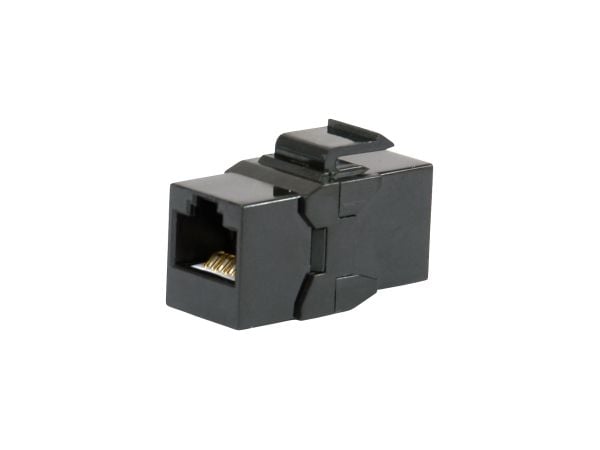 Equip 125580, Litteä, Musta, RJ-45, RJ-45, Naarasliitin, Naarasliitin, Naarasliitin