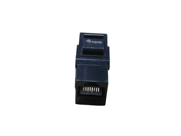 Equip 125580, Litteä, Musta, RJ-45, RJ-45, Naarasliitin, Naarasliitin, Naarasliitin