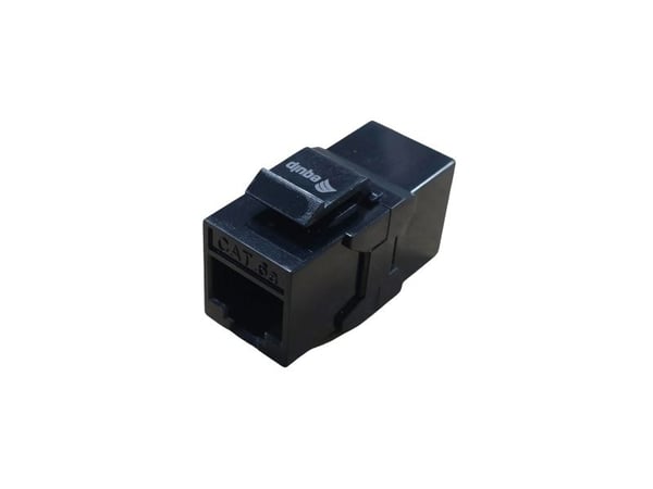 Equip 125580, Litteä, Musta, RJ-45, RJ-45, Naarasliitin, Naarasliitin, Naarasliitin