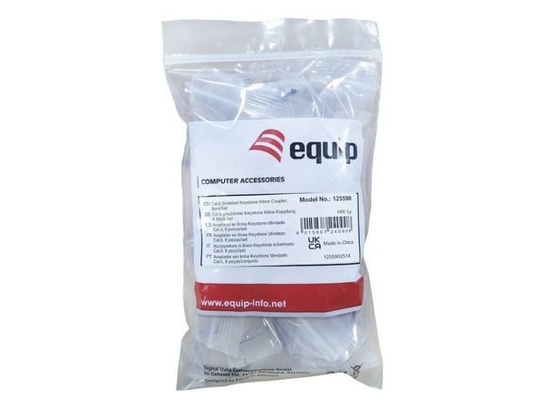 Equip 125590, Flat, Sølv, RJ-45, RJ-45, Hunkjønn, Hunkjønn