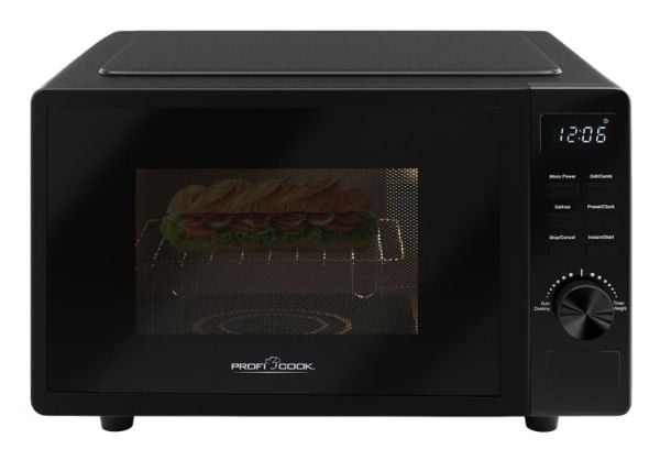 ProfiCook PC-MWG 1278, Pöytämalli, Grillimikroaaltouuni, 20 L, 1150 W, Sisäänrakennettu näyttö, Painikkeet, Rotaatio ProfiCook PC-MWG 1278, Pöytämalli, Grillimikroaaltouuni, 20 L, 1150 W, Sisäänrakennettu näyttö, Painikkeet, Rotaatio