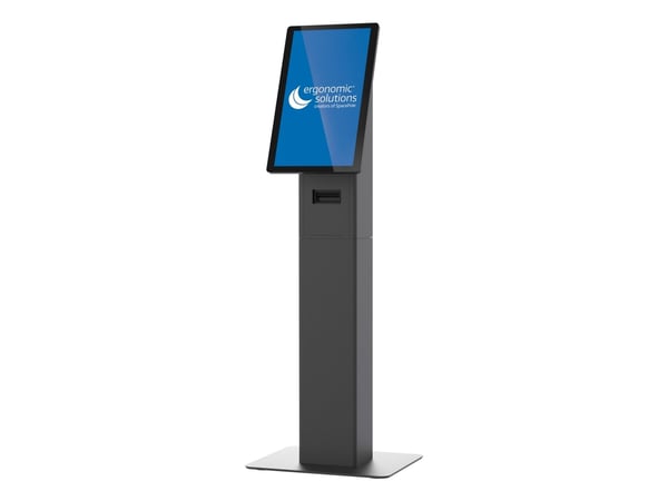 SpacePole - Monteringskomponent (kioskstativ) - for flatpanel - mini - metall - svart - skjermstørrelse: inntil 27" - plassering på gulv