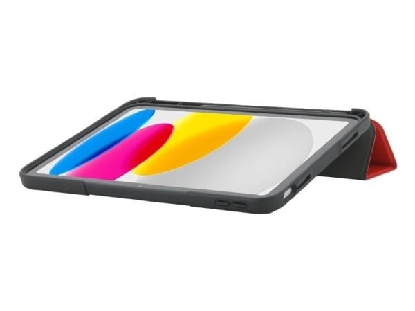 Mobilis - Lommebok for nettbrett - robust - med gjennomsiktig bakside og forsterkede hjørner - rød - 11" - for Apple 10.9-inch iPad Wi-Fi, Wi-Fi + ...