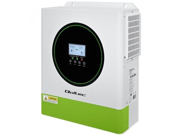 Qoltec Hybrid Off-Grid Solar Inverter 3500W | 100A | 24V | MPPT | BMS | Wi-Fi-alternativ |Sinus | Effektfaktor 1,0